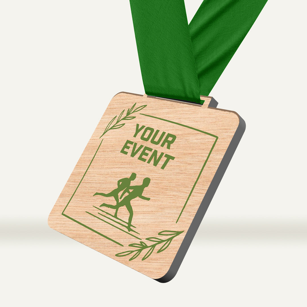 Wooden Eco Medal | Custom Square